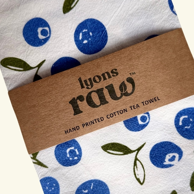 Farmhouse Tea Towel - Blueberry
