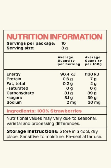 100% Strawberry Powder