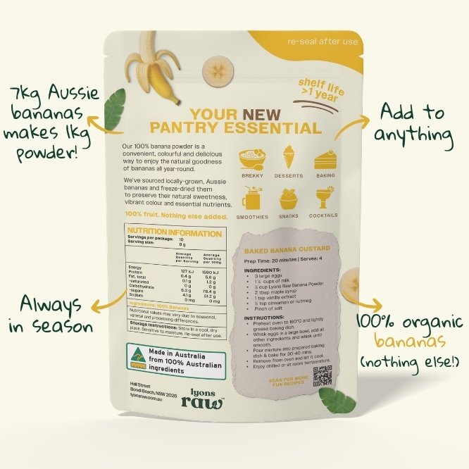 100% Banana Powder